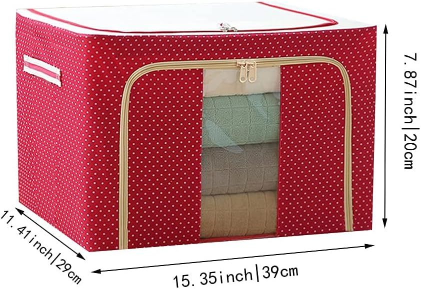 BOLSO ORGANIZADOR PLEGABLE DE TELA CON INTERIOR METALICO, DOBLE CIERRE