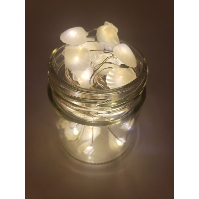 TIRA DE LUZ MINI OSTRAS BLANCO