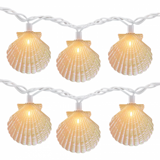 TIRA DE LUZ MINI OSTRAS BLANCO